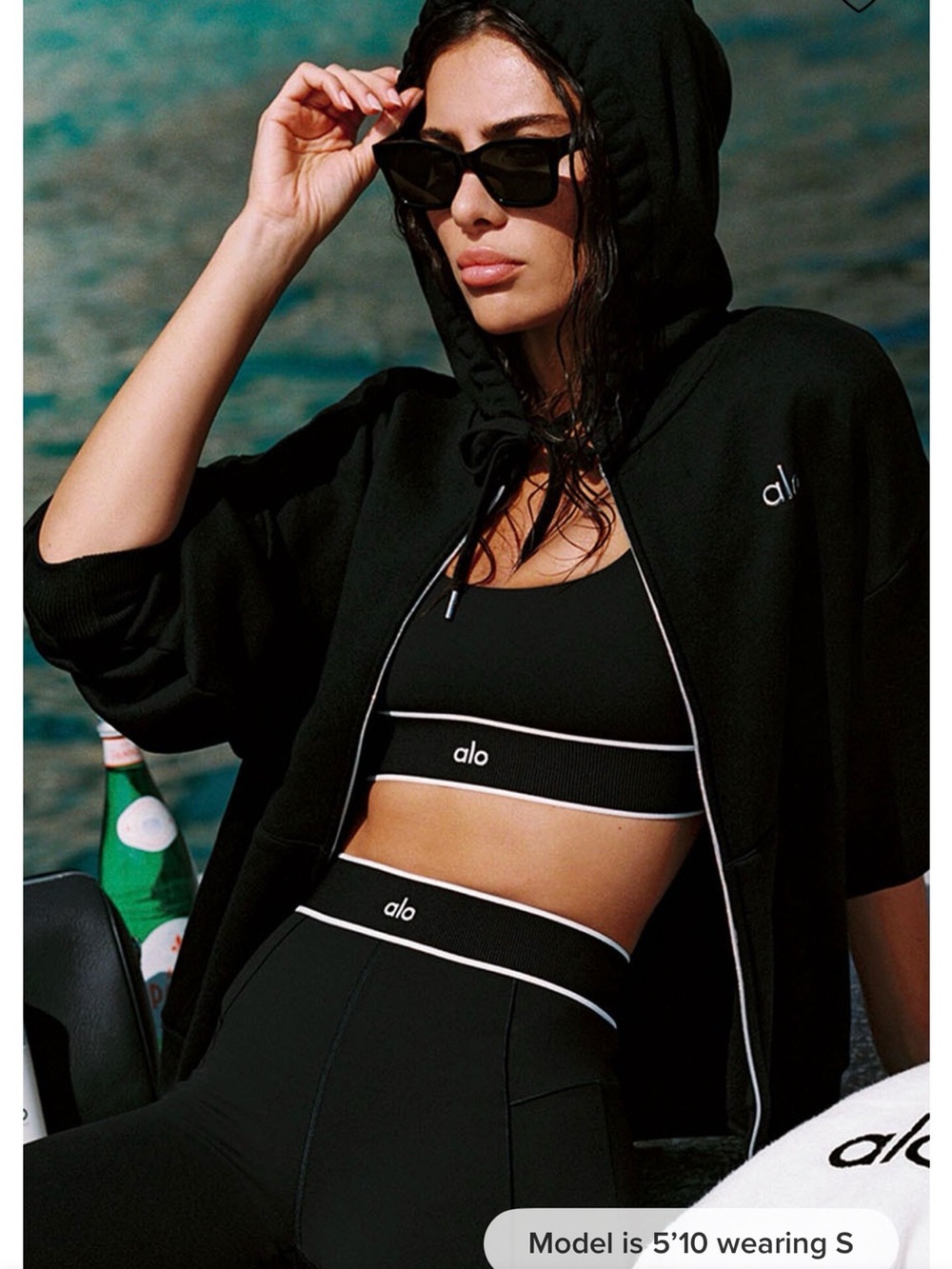 ALO Yoga Black full
Zip hoodie